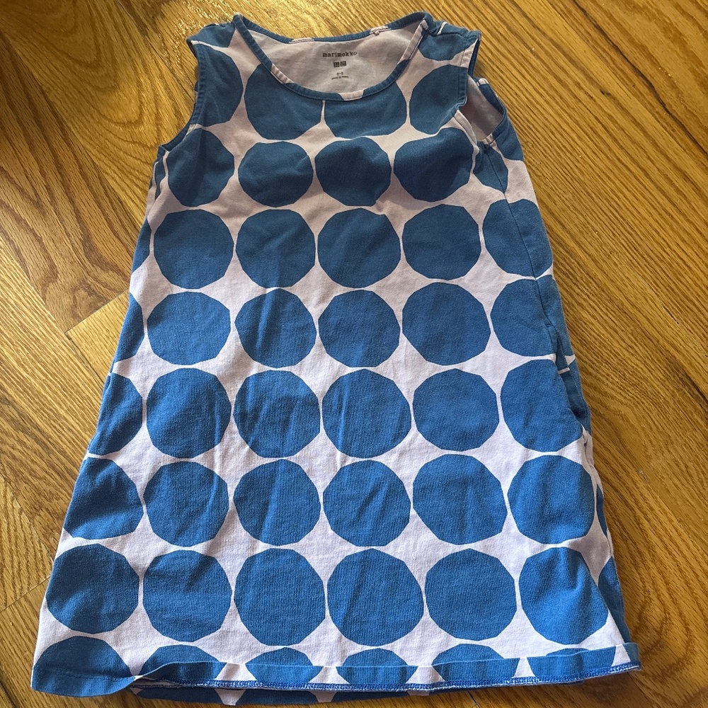 A-line Marimekko x UNIQLO Dress with circle pattern